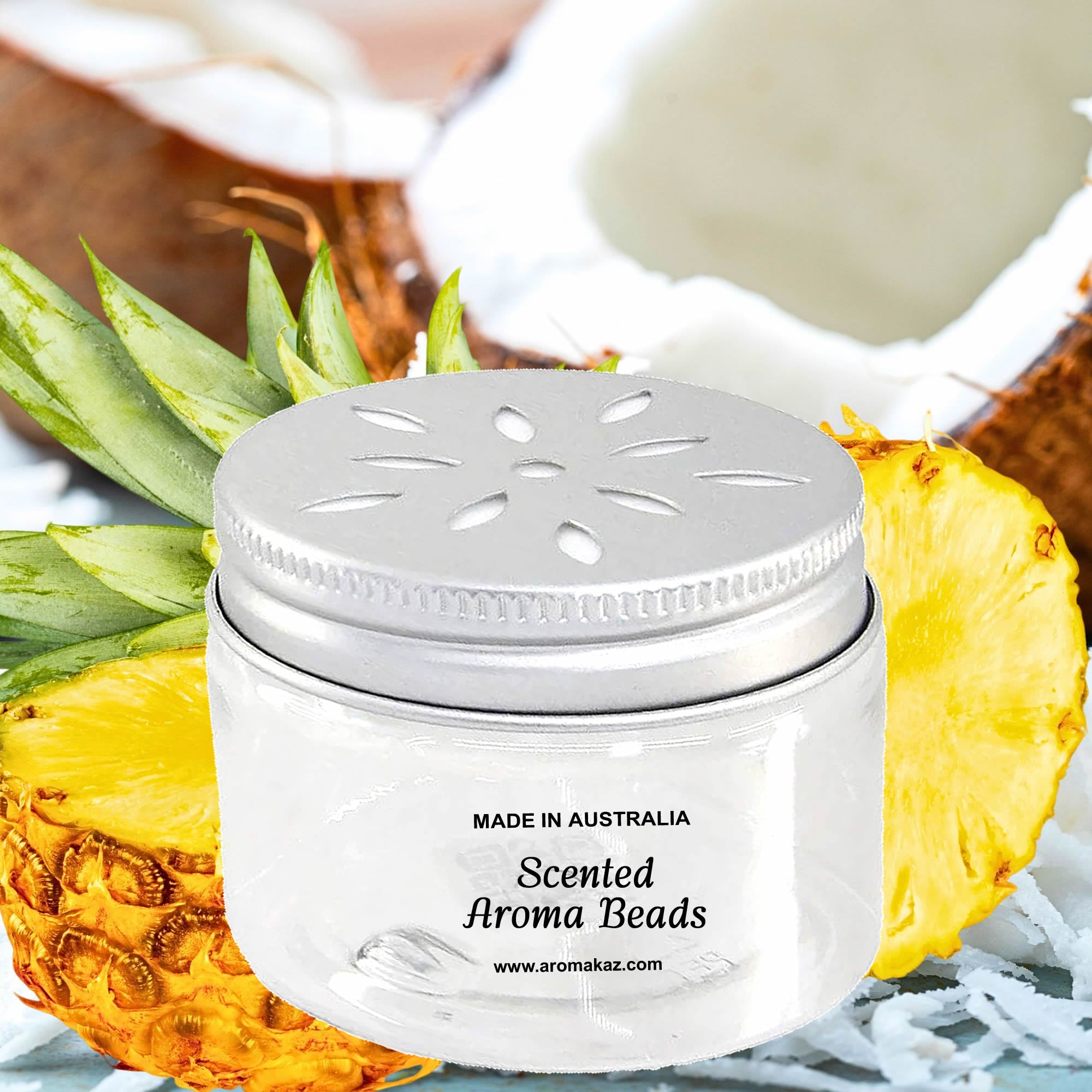 Coconut Pineapple Air Freshener Aroma Beads - Room, Car, Pantry, Pet Areas, Linen