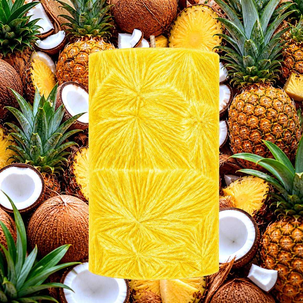 Coconut Pineapple Pillar Candle