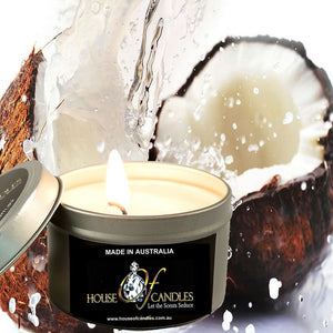 Coconut Cream Scented Eco Soy Tin Candles