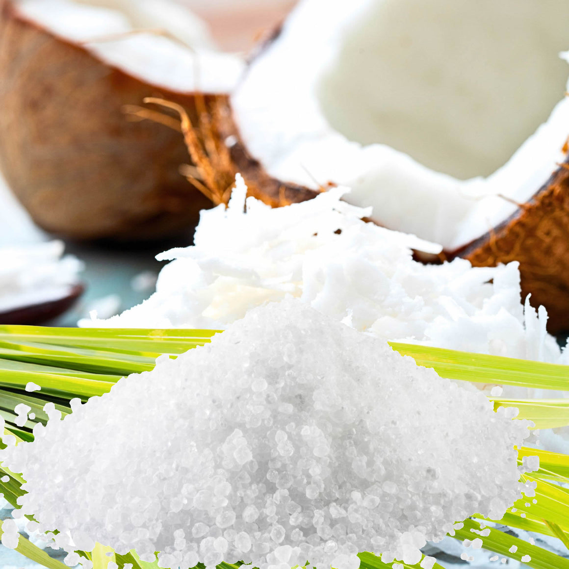 Coconut Lemongrass Vegan bath salts and bath soak crystals, cruelty-free and made in Australia. Highly scented, suitable for women and men. Perfect relaxation gift for him or her.