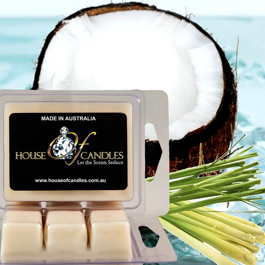 Coconut Lemongrass Eco Soy Candle Wax Melts Clam Packs