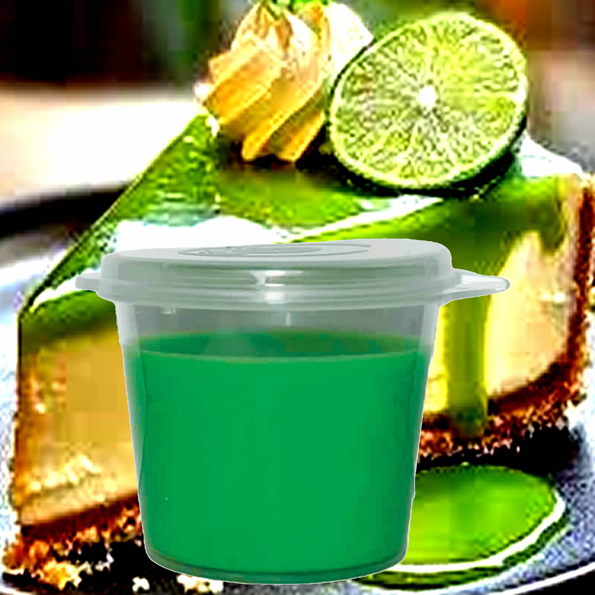 Coconut Lime Cheesecake Soy Candle Melt Shot Pots – Plant-Based, Vegan, Cruelty-Free, Hand-Poured