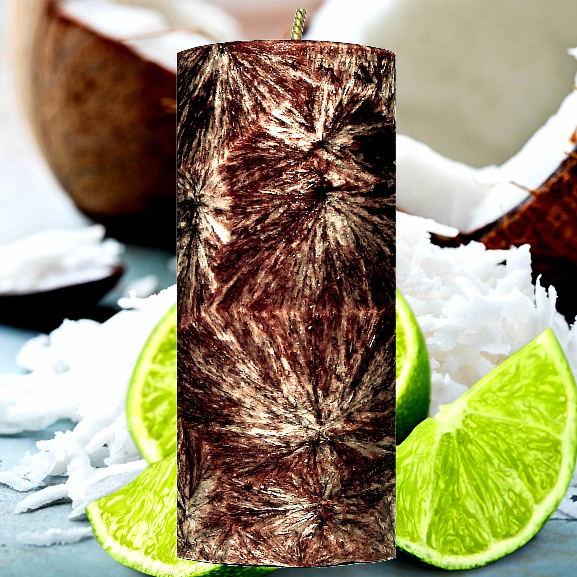 Coconut & Lime Pillar Candle – Plant-Based, Eco-Friendly, Vegan, Cruelty Free