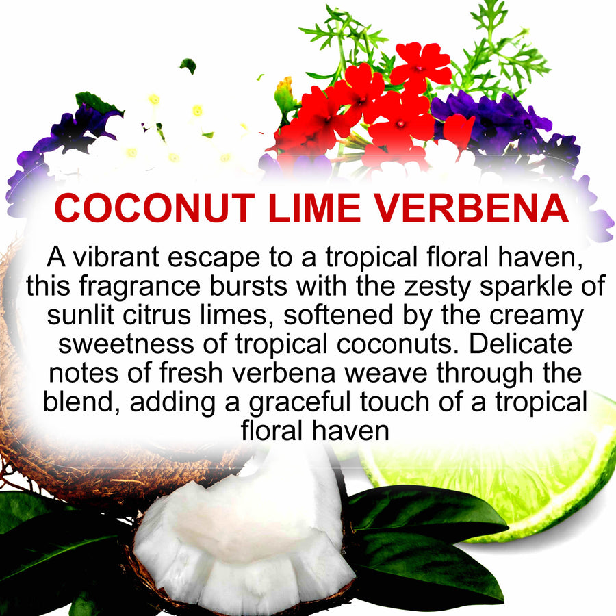 Coconut Lime Verbena Pillar Candle – Plant-Based, Eco-Friendly, Vegan, Cruelty Free