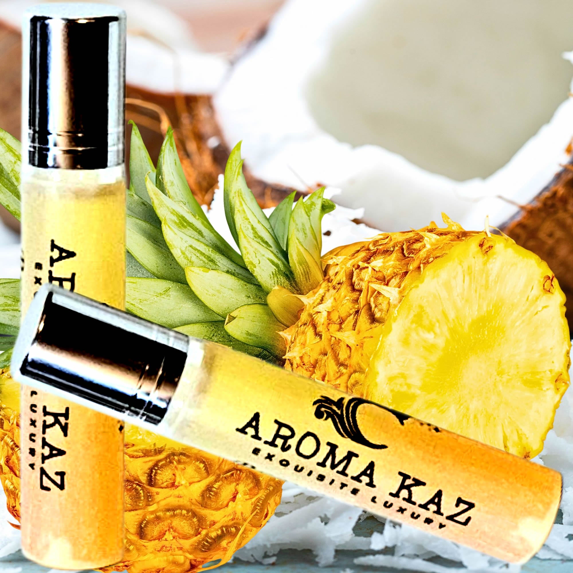Coconut Pineapple Roll-On Perfume Plant-Based Vegan Cruelty Free