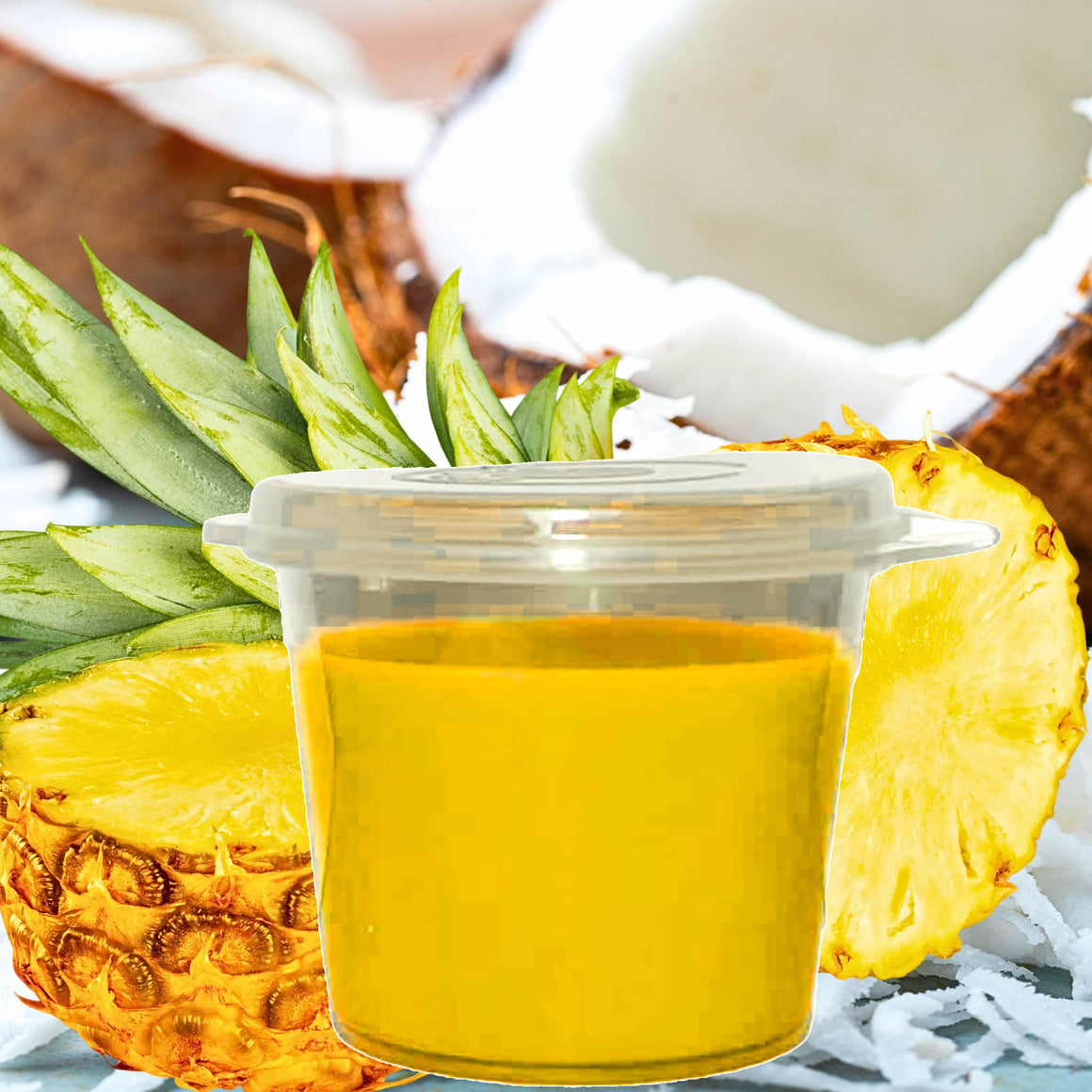 Coconut Pineapple Soy Candle Melt Shot Pots – Plant-Based, Vegan, Cruelty-Free, Hand-Poured