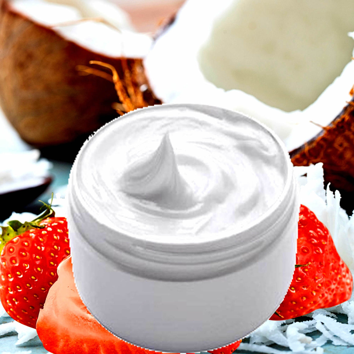Coconut Strawberry Body & Hand Cream Vegan Cruelty-Free Moisturiser