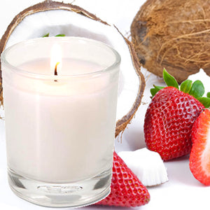 Coconut Strawberry Scented Eco Soy Votive Candles Hand Poured