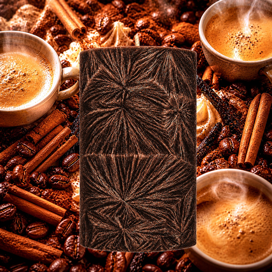 Coffee Cinnamon Vanilla Pillar Candle