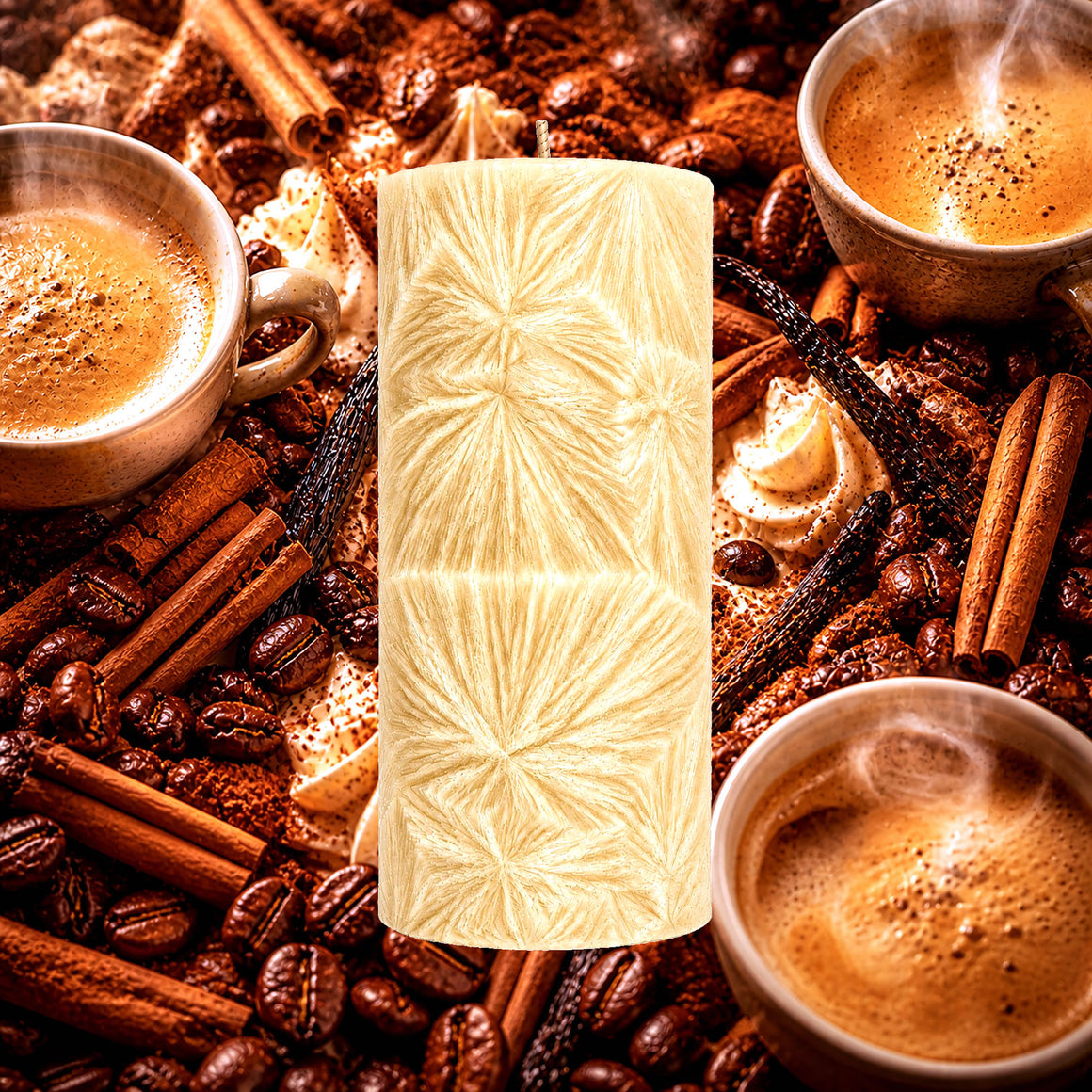 Coffee Cinnamon Vanilla Pillar Candle