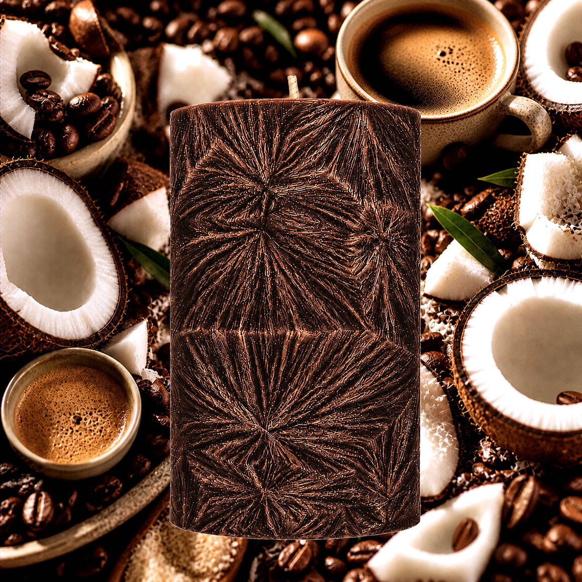 Coffee & Coconut Pillar Candle