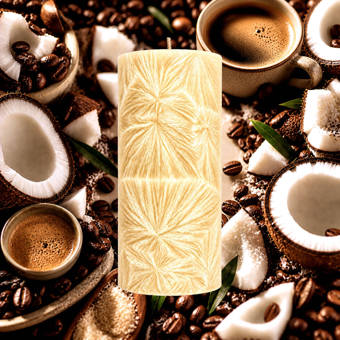 Coffee & Coconut Pillar Candle