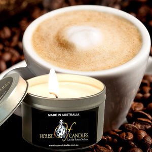 Coffee & Vanilla Scented Eco Soy Tin Candles