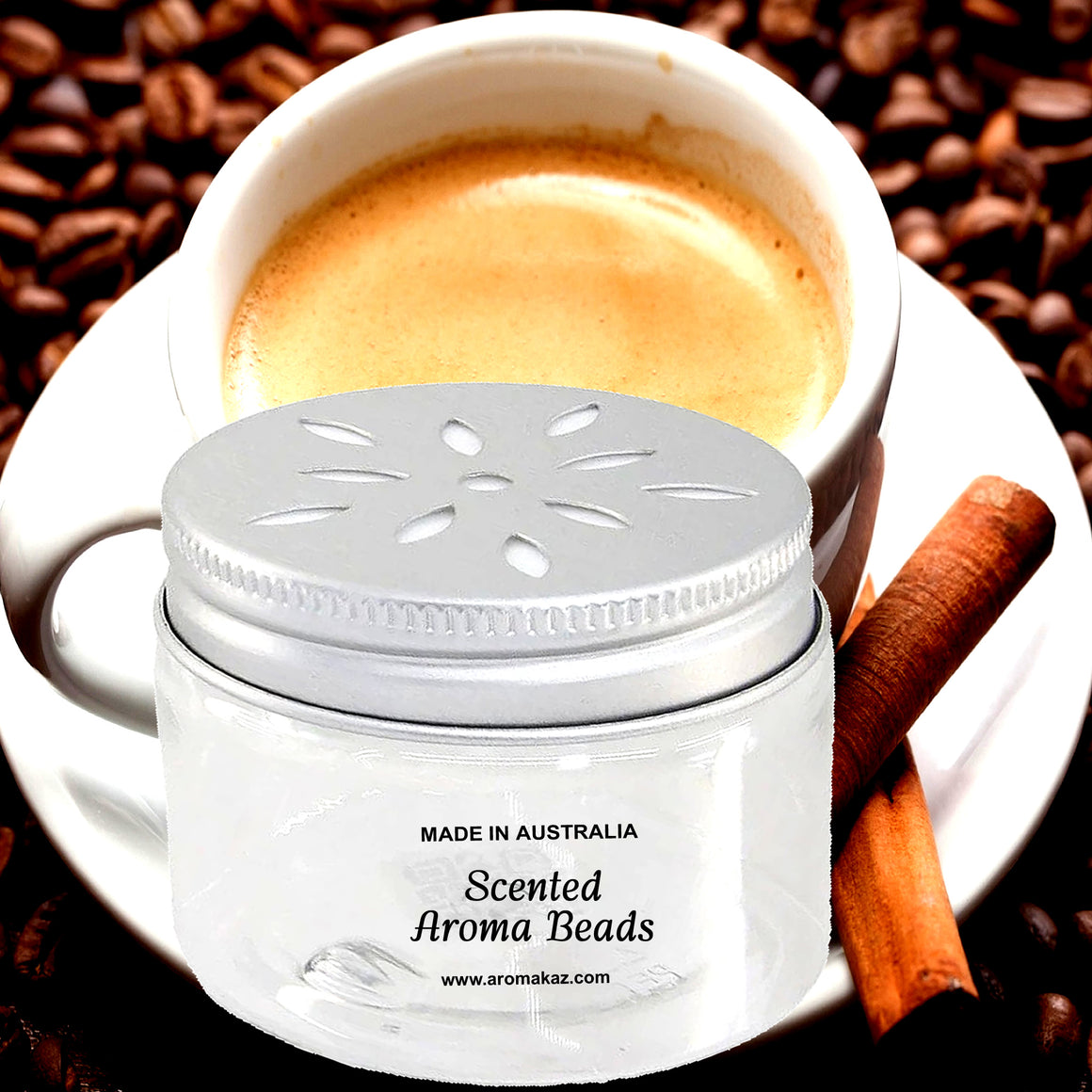 Coffee Cinnamon Vanilla Air Freshener Aroma Beads - Room, Car, Pantry, Pet Areas, Linen