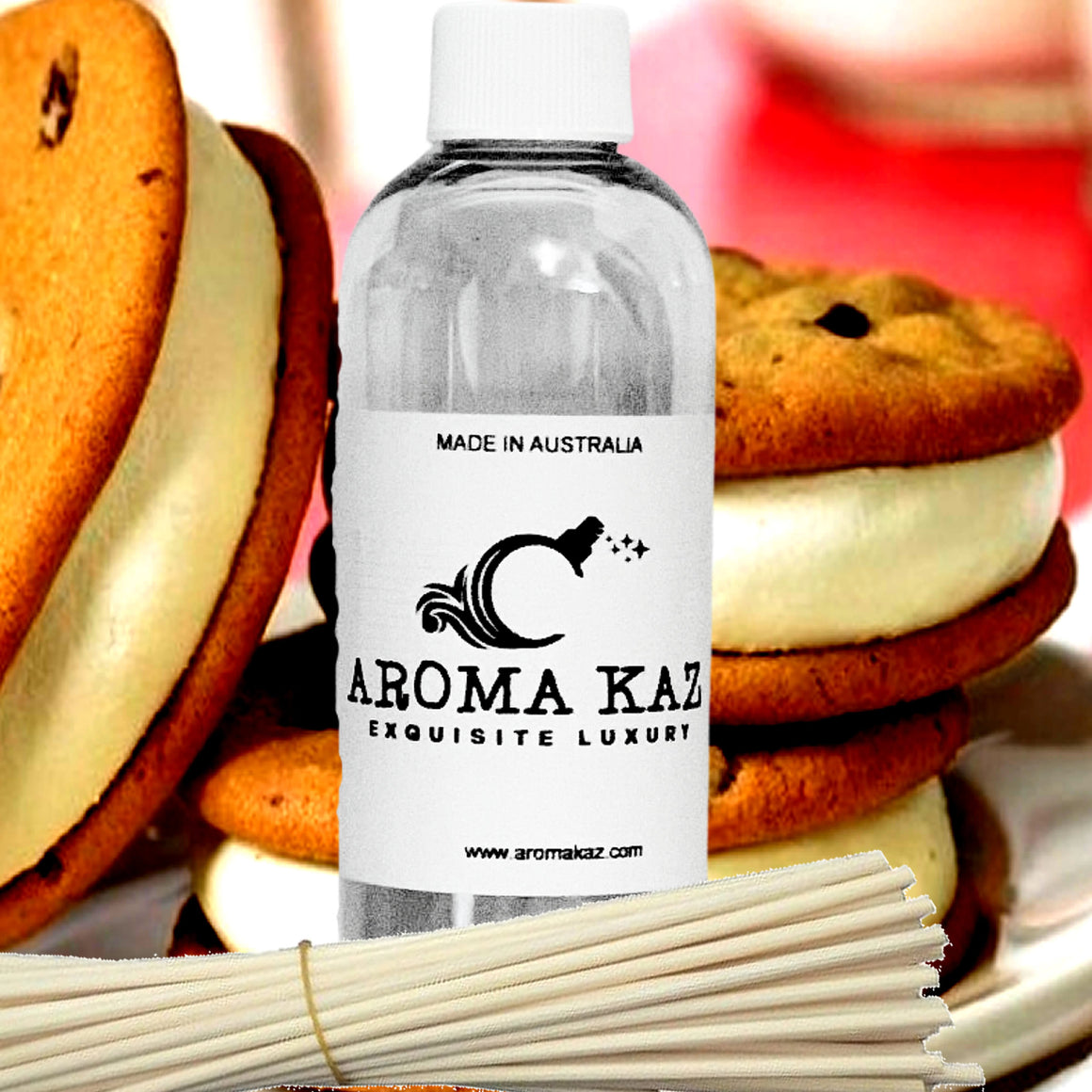 Cookies & Cream Diffuser Fragrance Oil with Reeds – Vegan Cruelty-Free Home Aroma