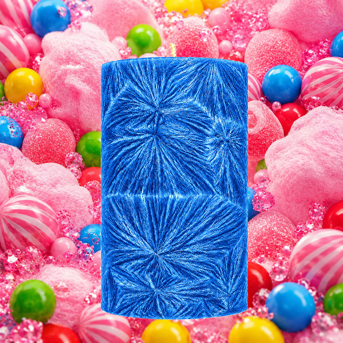 Cotton Candy Bubblegum Pillar Candle