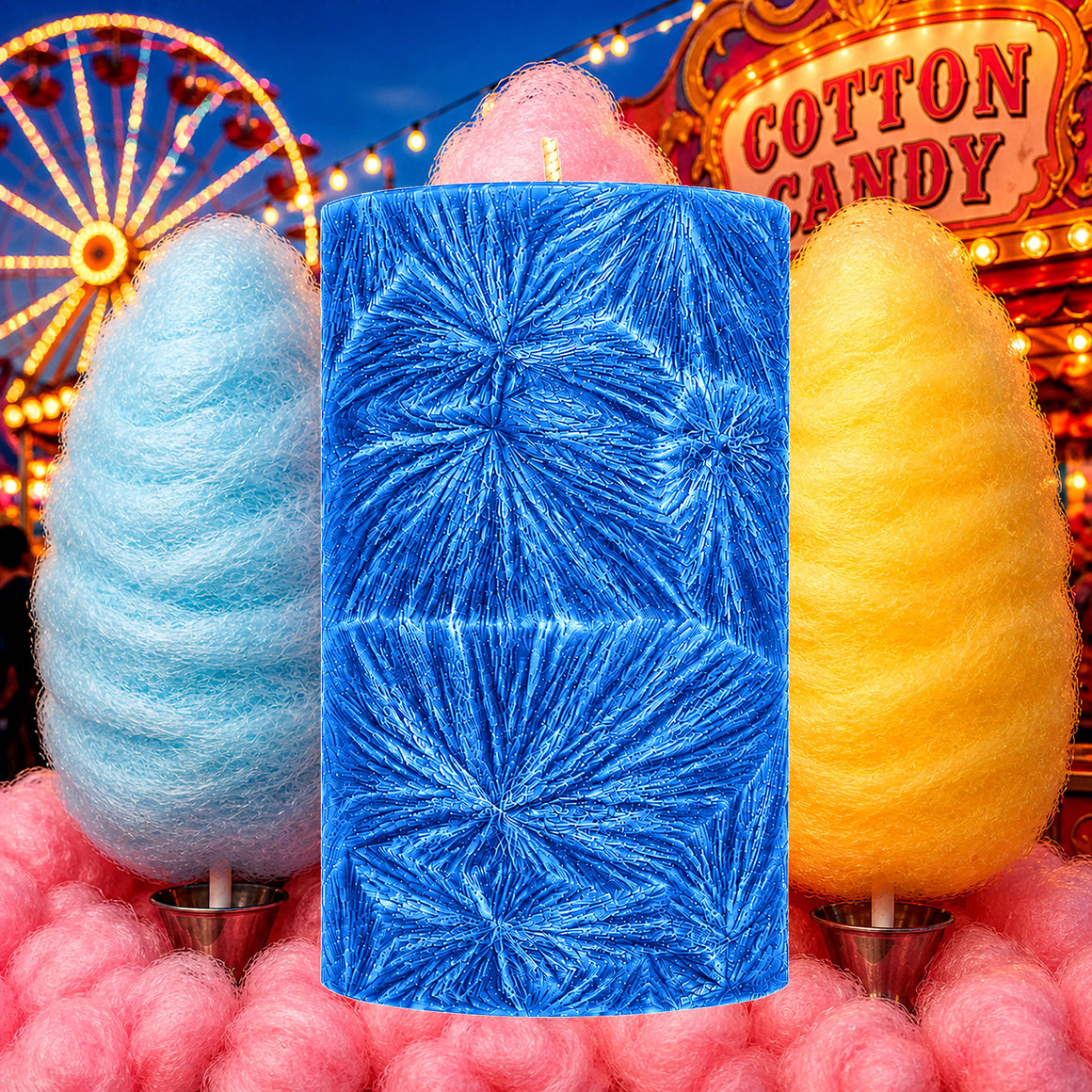 Cotton Candy Pillar Candle