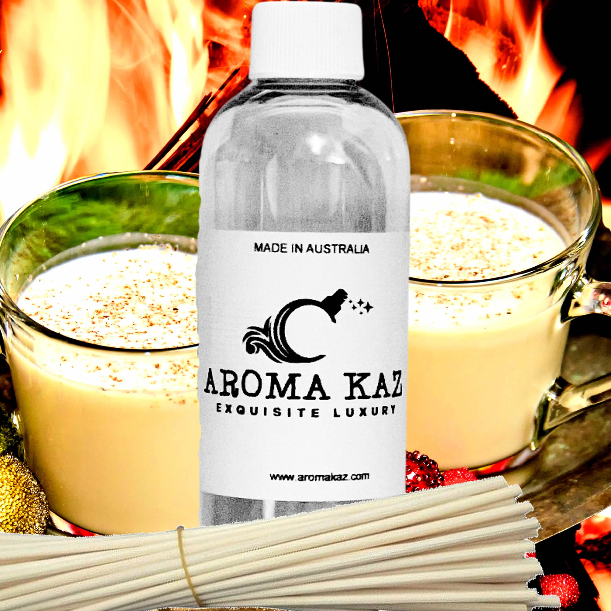 Cozy Fireside Diffuser Fragrance Oil with Reeds – Vegan Cruelty-Free Home Aroma