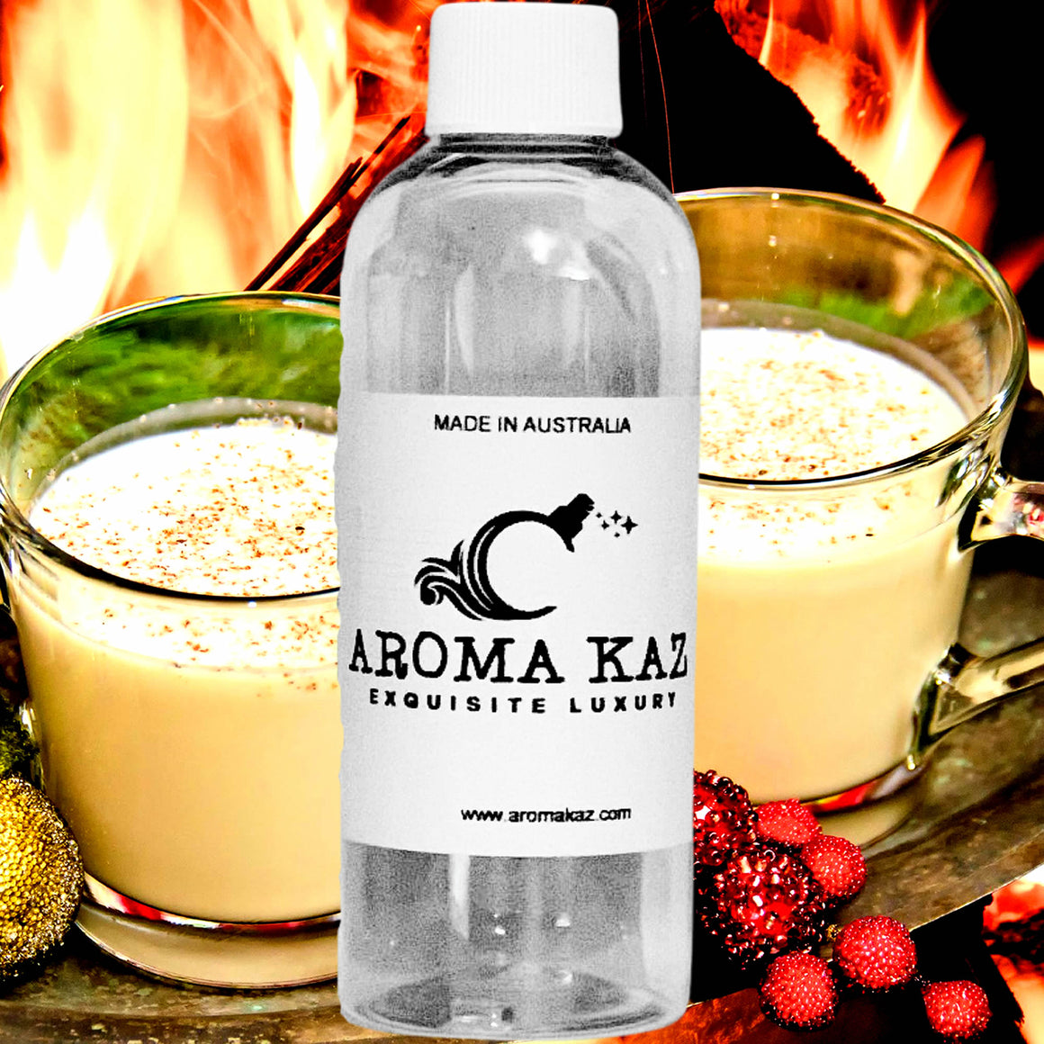 Cozy Fireside fragrance oil for candle making, soap making and perfume blending – vegan, cruelty-free featuring a warm smoky fireside aroma, handmade in Australia.