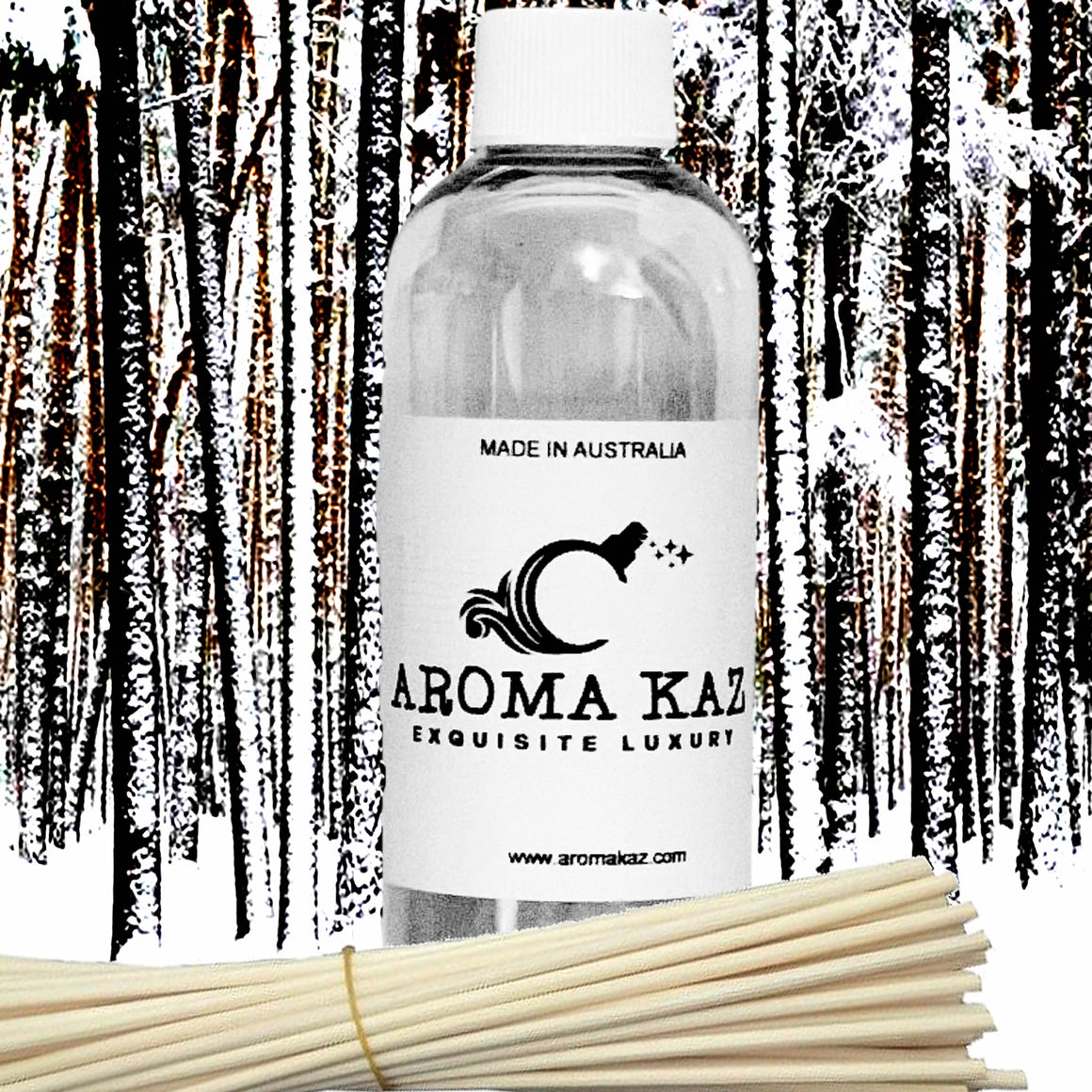 Crackling Birch Diffuser Fragrance Oil with Reeds – Vegan Cruelty-Free Home Aroma