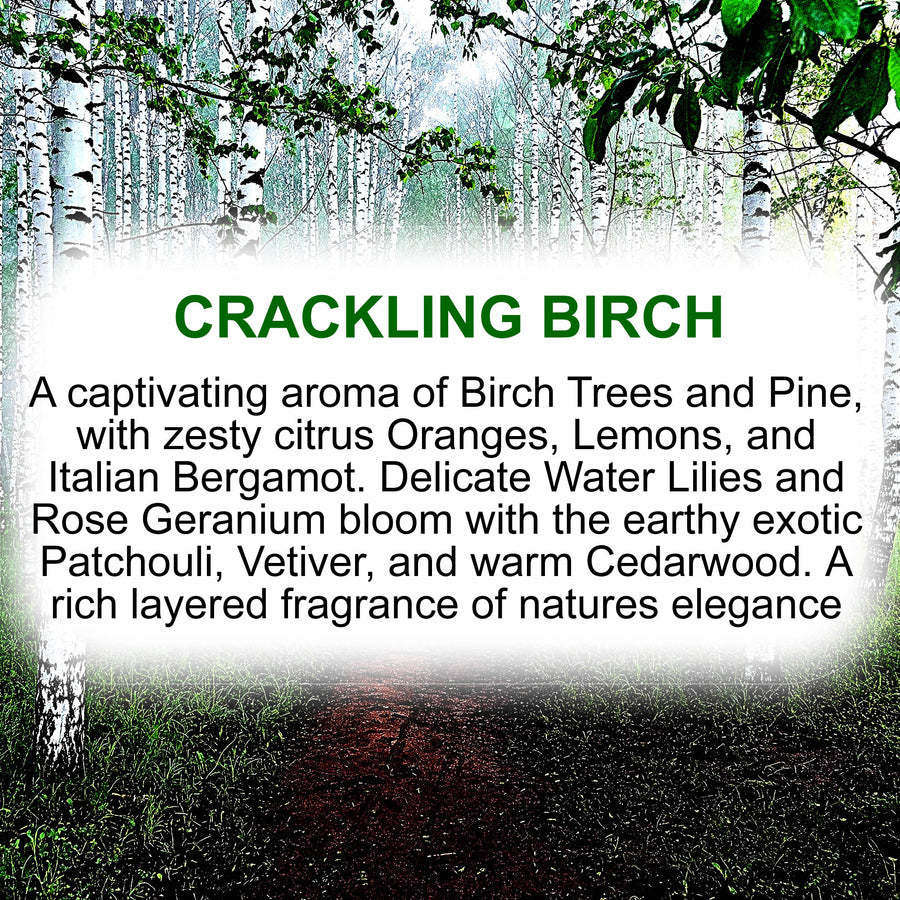 Crackling Birch Diffuser Fragrance Oil with Reeds – Vegan Cruelty-Free Home Aroma