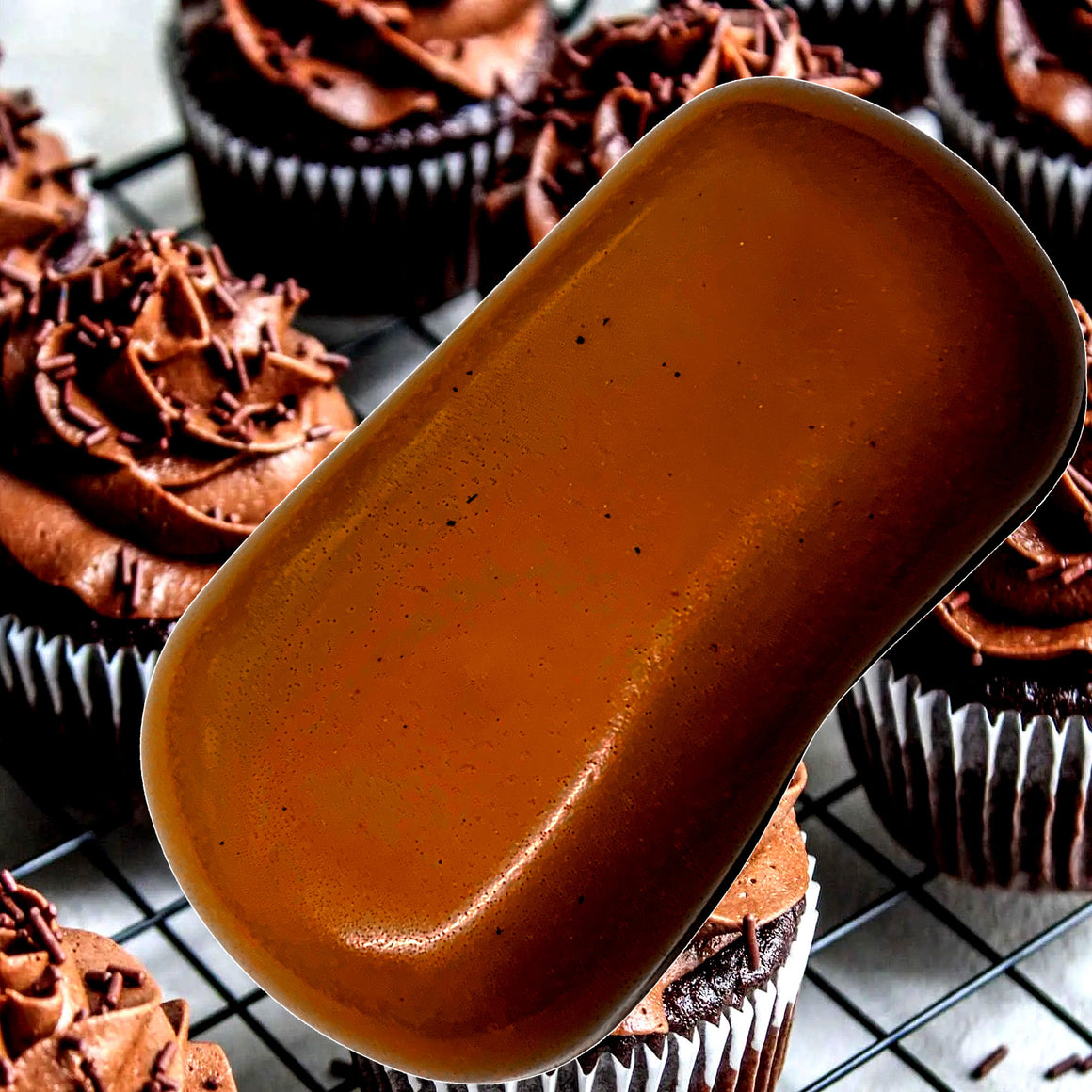 Creamy Chocolate Cupcakes Soap Bars Plant Based – vegan, cruelty-free featuring a decadent chocolate cupcake aroma, handmade in Australia.