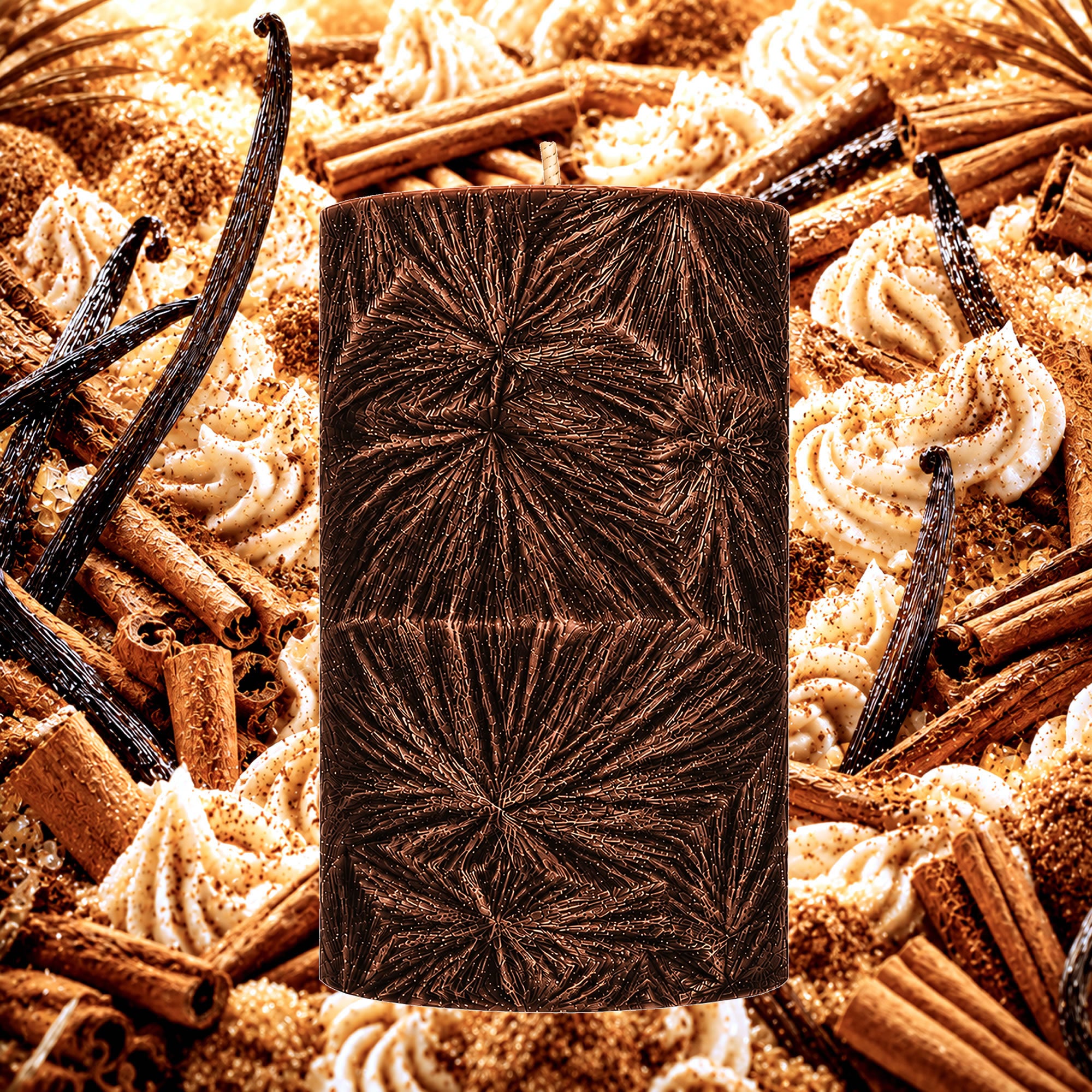 Creamy Cinnamon Vanilla Pillar Candle