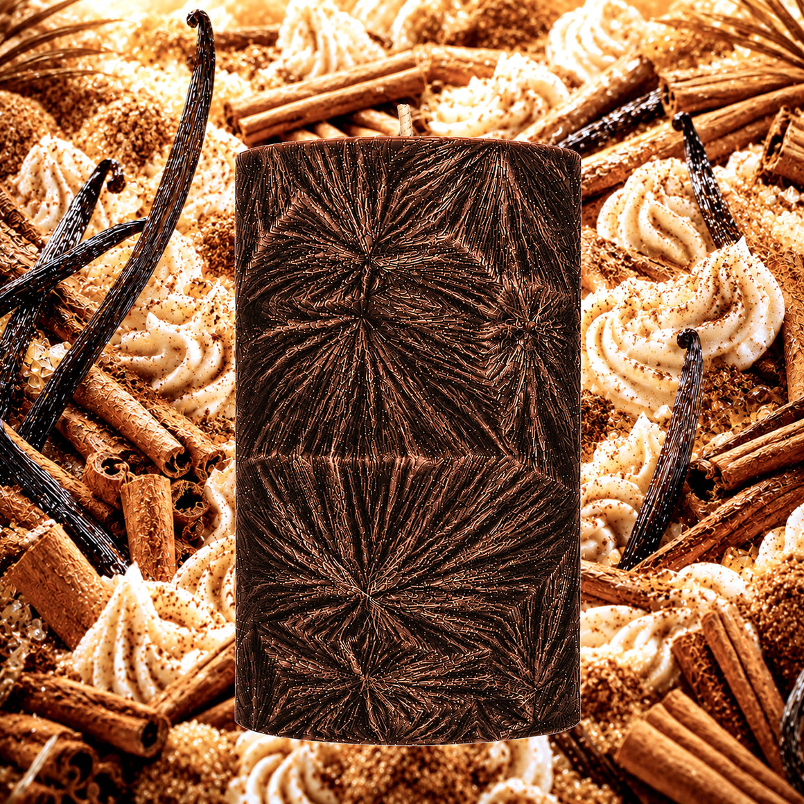 Creamy Cinnamon Vanilla Pillar Candle