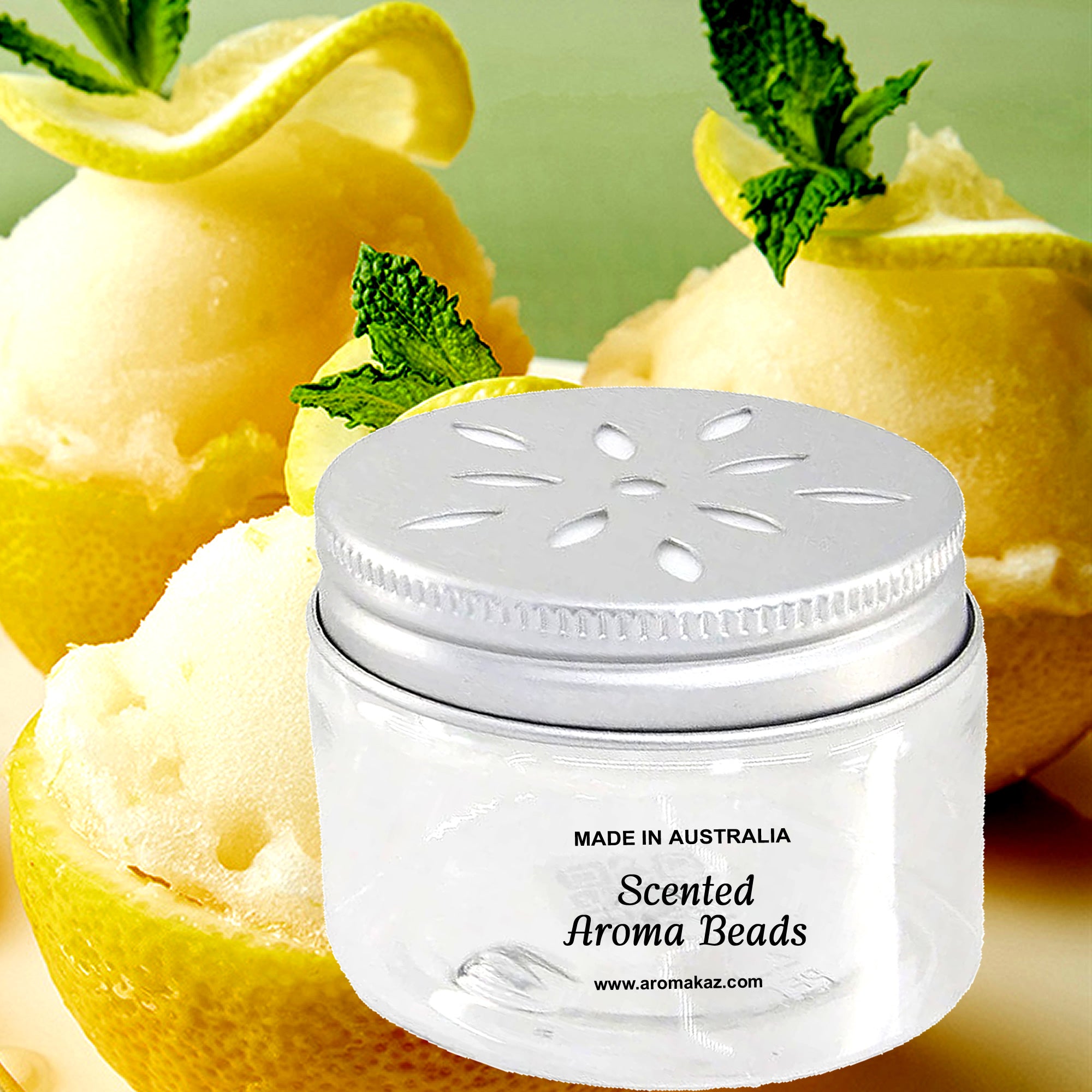 Creamy Lemon Gelato Air Freshener Aroma Beads - Room, Car, Pantry, Pet Areas, Linen