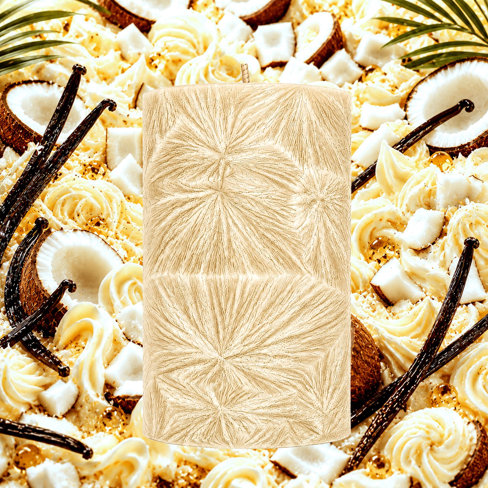 Creamy Tahitian Vanilla Pillar Candle