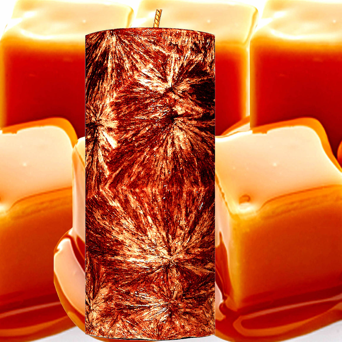 Creamy Caramel Pillar Candle – Plant-Based, Eco-Friendly, Vegan, Cruelty Free