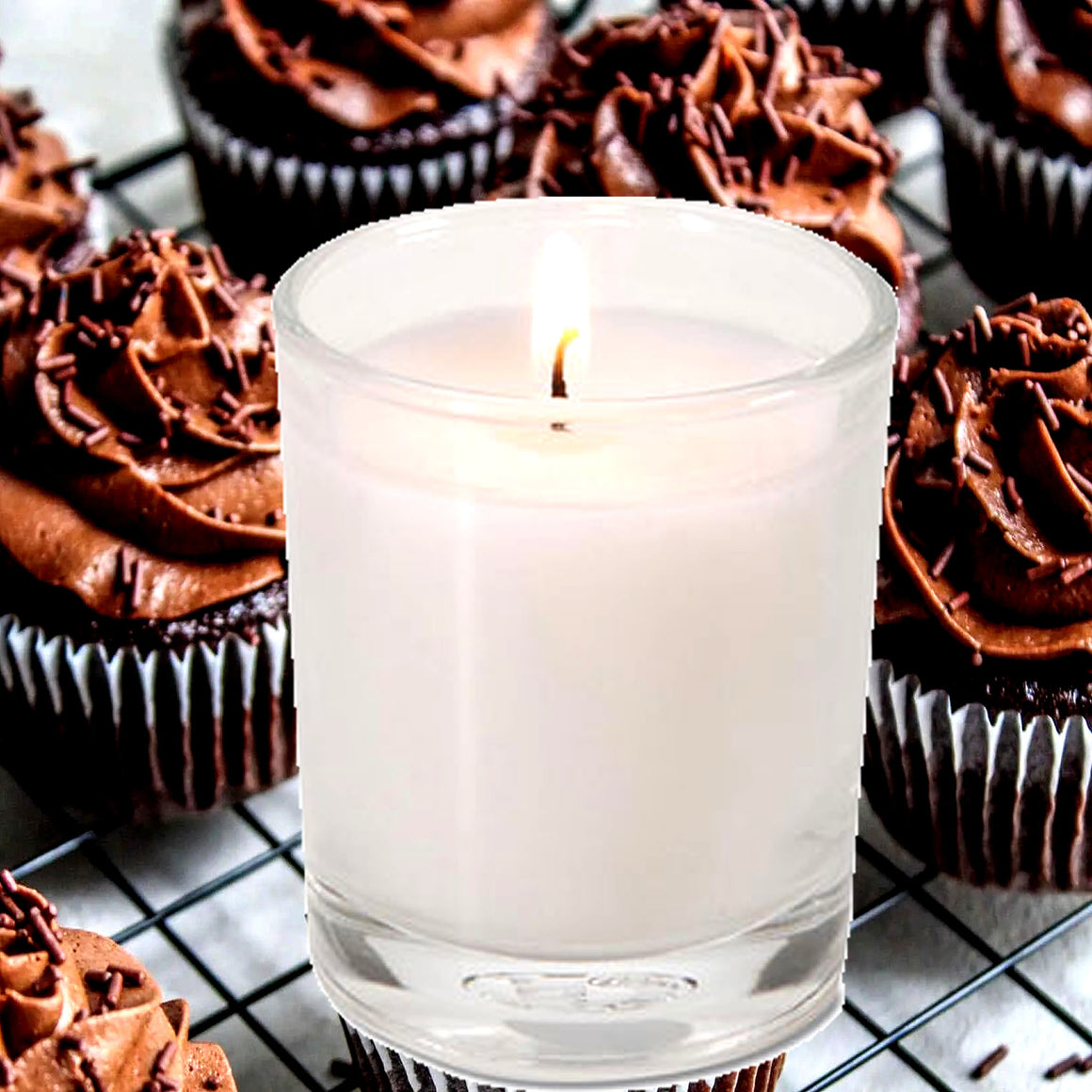 Creamy Chocolate Cupcakes Eco Soy Votive Candles – Clean Burn, Plant-Based, Vegan & Pet Safe