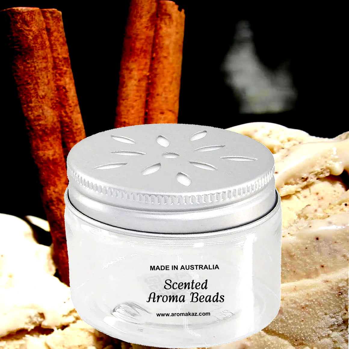 Creamy Cinnamon Vanilla Air Freshener Aroma Beads - Room, Car, Pantry, Pet Areas, Linen