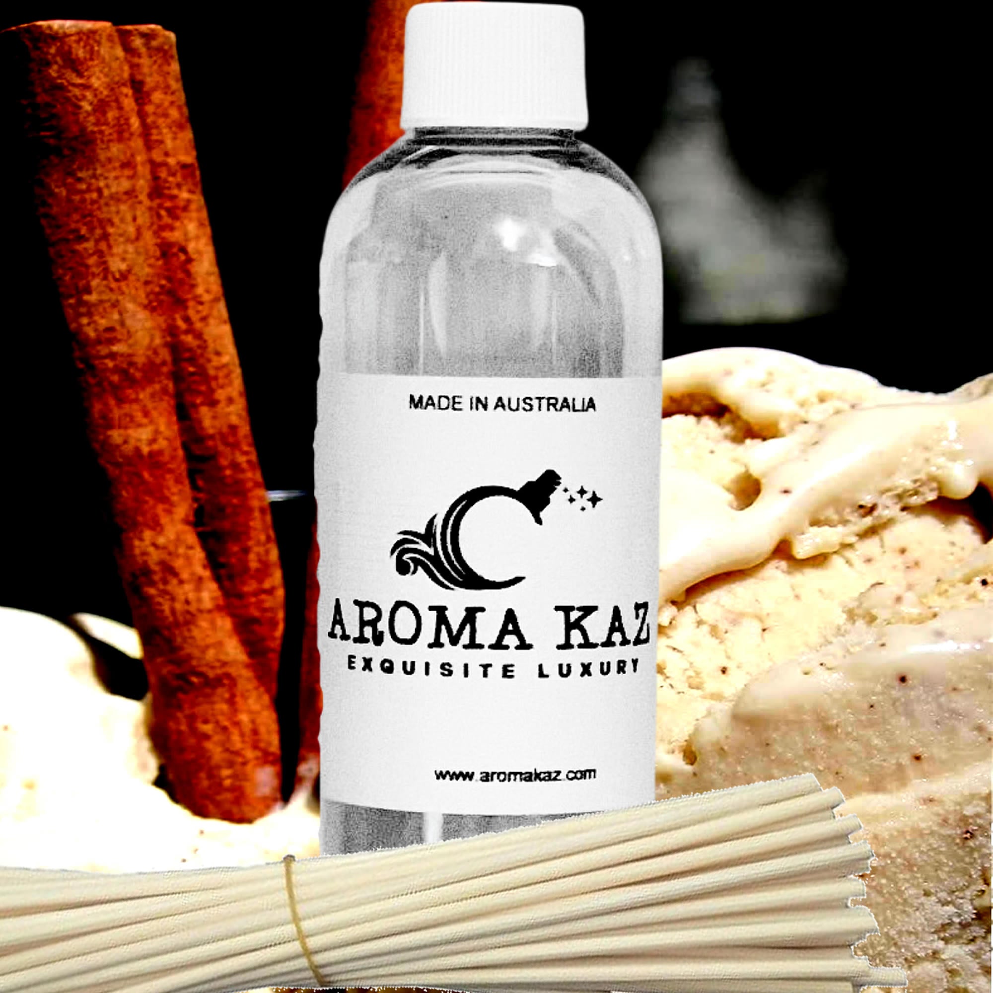 Creamy Cinnamon Vanilla Diffuser Fragrance Oil with Reeds – Vegan Cruelty-Free Home Aroma