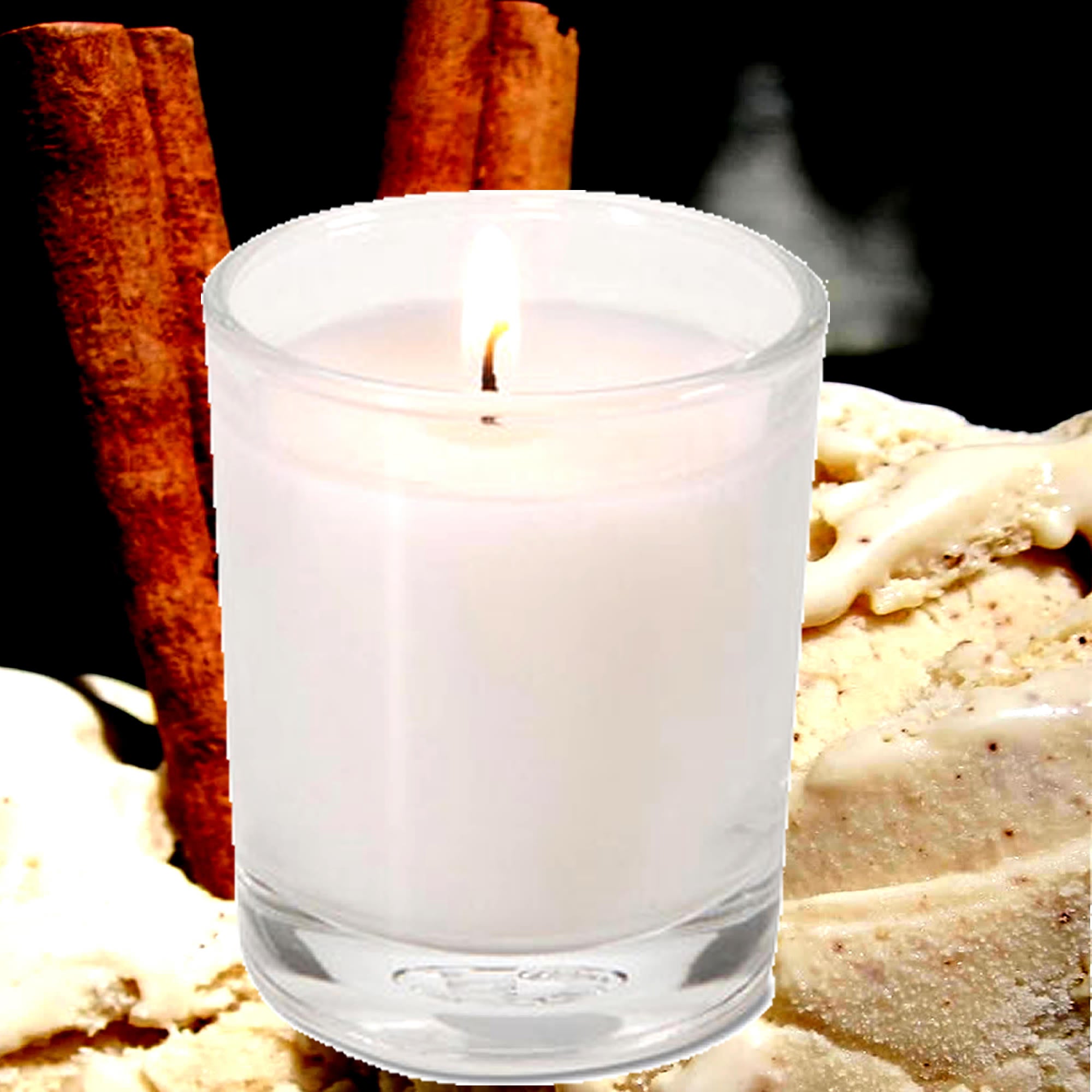Creamy Cinnamon Vanilla Eco Soy Votive Candles – Clean Burn, Plant-Based, Vegan & Pet Safe