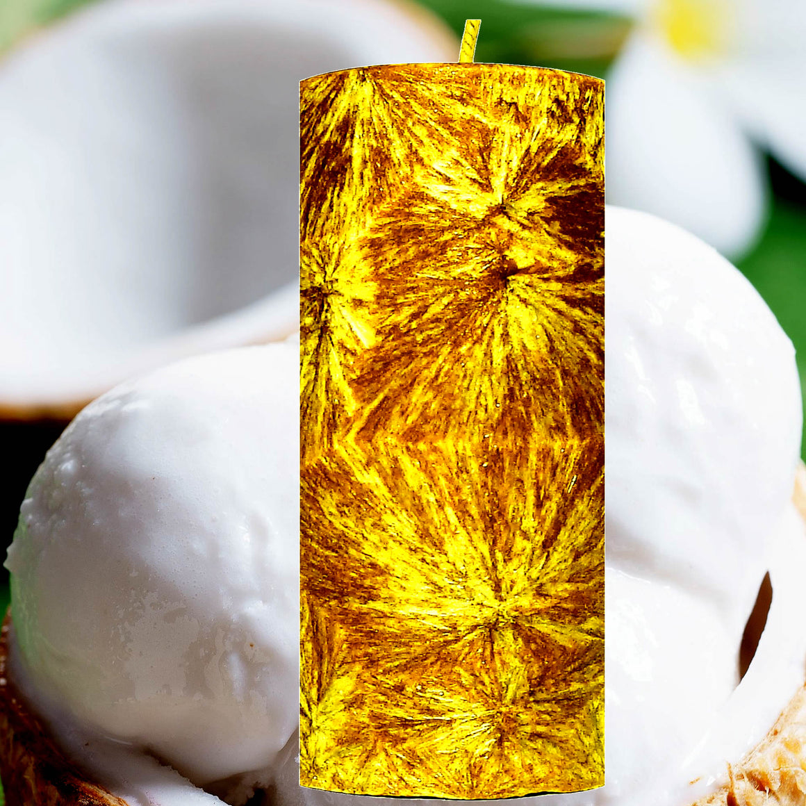 Creamy Tahitian Vanilla Pillar Candle – Plant-Based, Eco-Friendly, Vegan, Cruelty Free