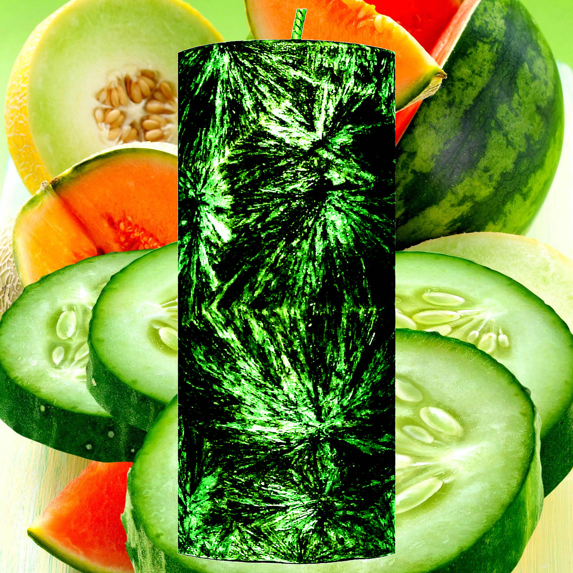 Cucumber Melon Dew Pillar Candle – Plant-Based, Eco-Friendly, Vegan, Cruelty Free