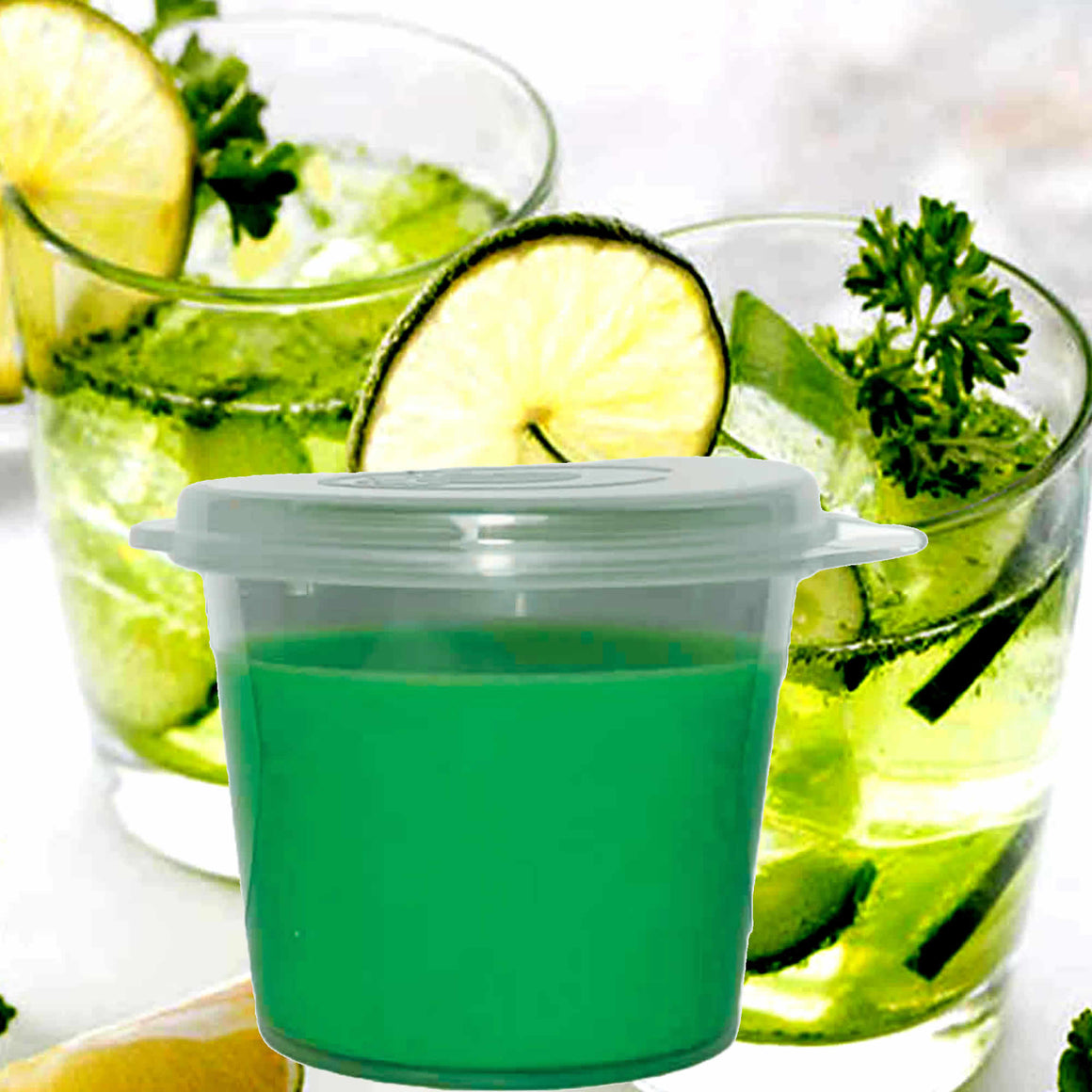 Citrus Cucumber Breeze Soy Candle Melt Shot Pots – Plant-Based, Vegan, Cruelty-Free, Hand-Poured