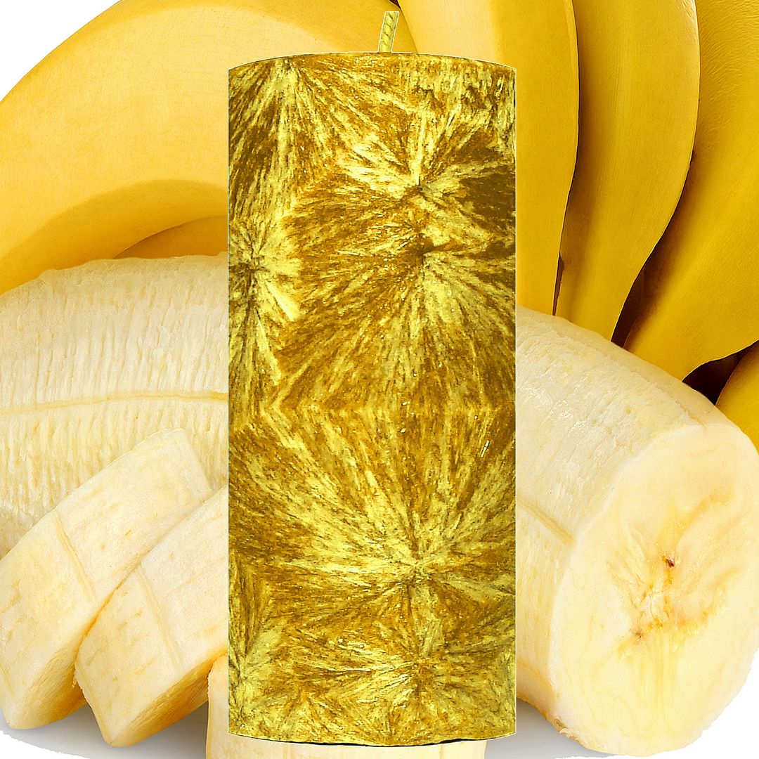 Fresh Bananas Scented Palm Wax Pillar Candle Hand Poured