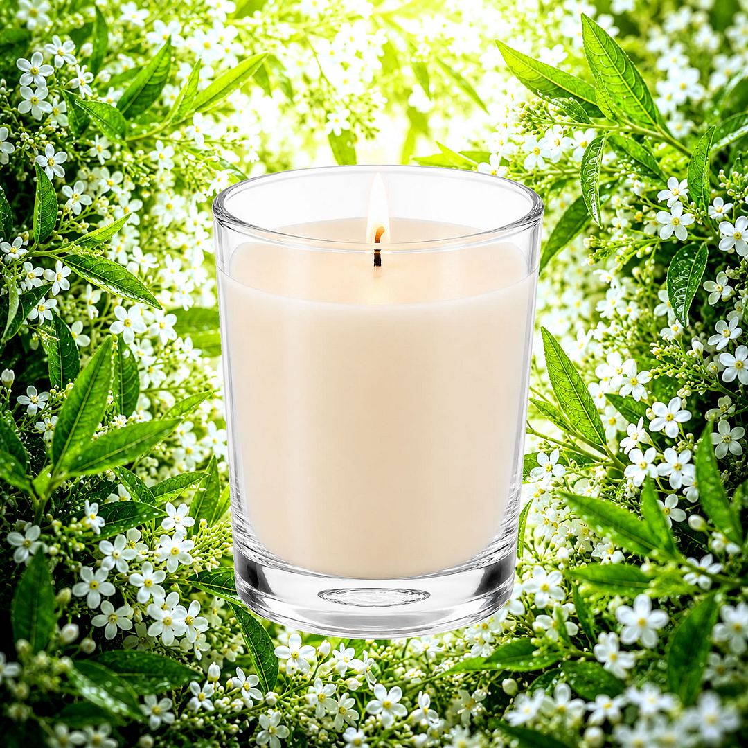 Lemon Verbena Scented Votive Candles eco soy plant based – vegan, cruelty-free featuring refreshing floral fresh verbena, handmade in Australia.