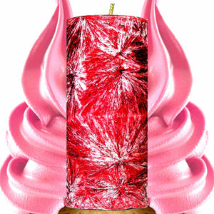 Strawberry Buttercream Scented Palm Wax Pillar Candle – Vegan, Cruelty-Free, Made in Australia - Long-Lasting Fragrance – Perfect for Weddings, Birthdays, Christmas Gifts & All Occasions