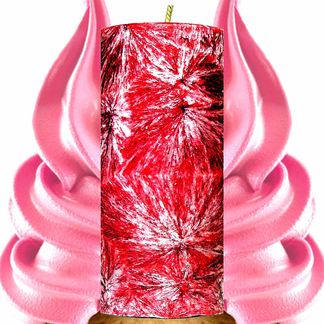 Strawberry Buttercream Scented Palm Wax Pillar Candle – Vegan, Cruelty-Free, Made in Australia - Long-Lasting Fragrance – Perfect for Weddings, Birthdays, Christmas Gifts & All Occasions