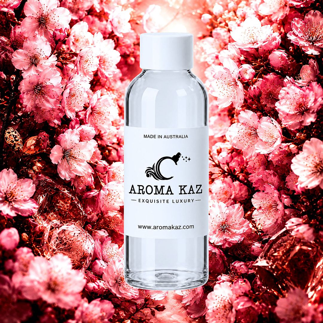 Musk Cherry Blossoms fragrance oil for candle making, soap making and perfume blending – vegan, cruelty-free featuring sweet cherry blossoms and soft musk, handmade in Australia.
