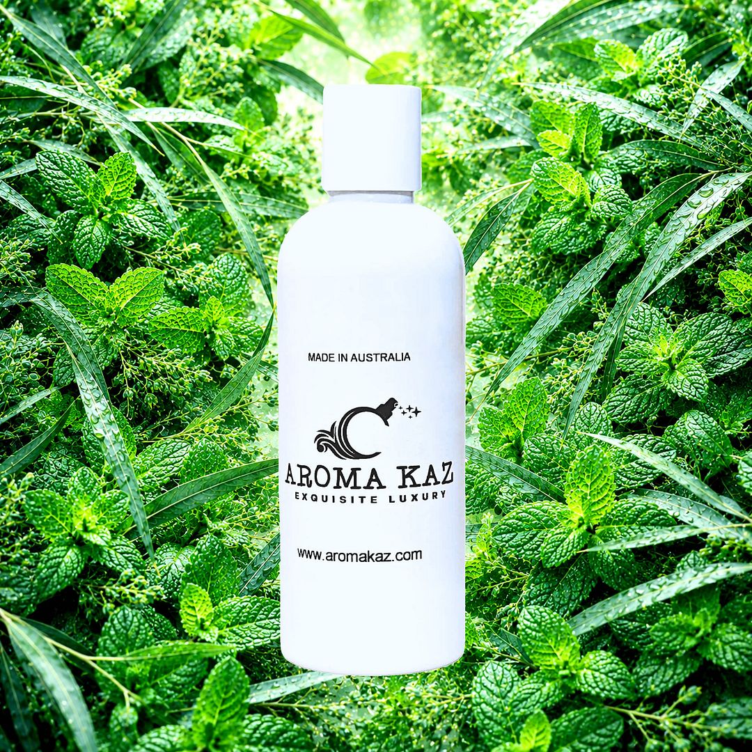 Eucalyptus & Spearmint Body Massage Oil – vegan, cruelty-free, plant-based hydrating oil with refreshing spearmint and eucalyptus notes, handmade in Australia.