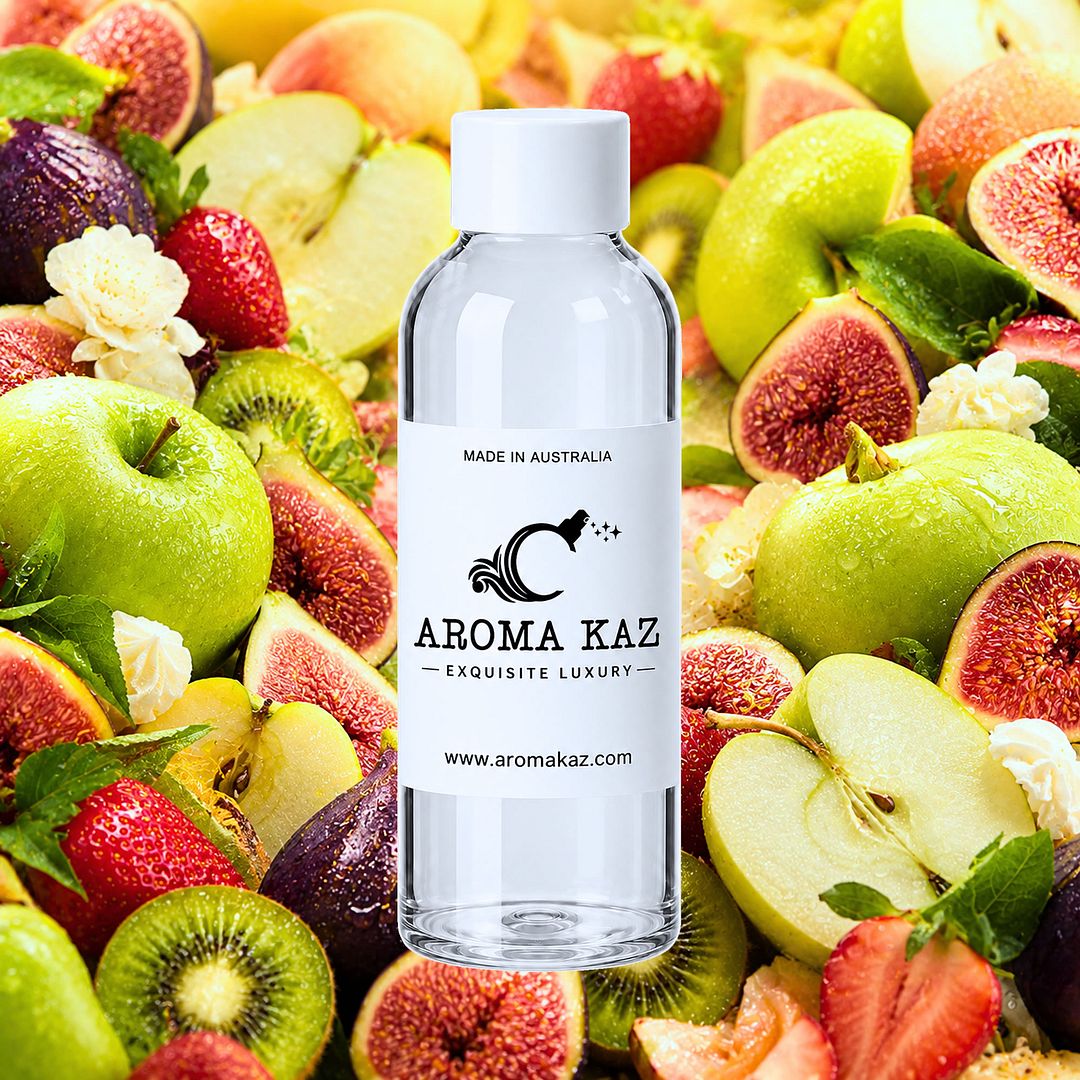 Fresh Fig Fatale fragrance oil for candle making, soap making and perfume blending – vegan, cruelty-free featuring sensual ripe figs, green apples, fruity kiwi and juicy strawberries, handmade in Australia.
