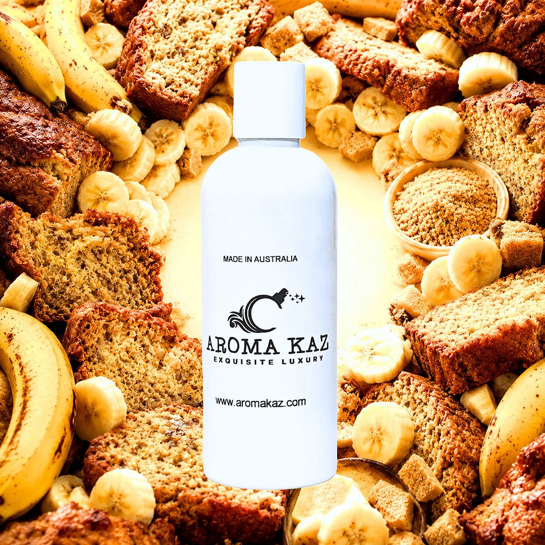 Banana Bread Body Massage Oil – vegan, cruelty-free sweet baked banana fragrance, handmade in Australia.