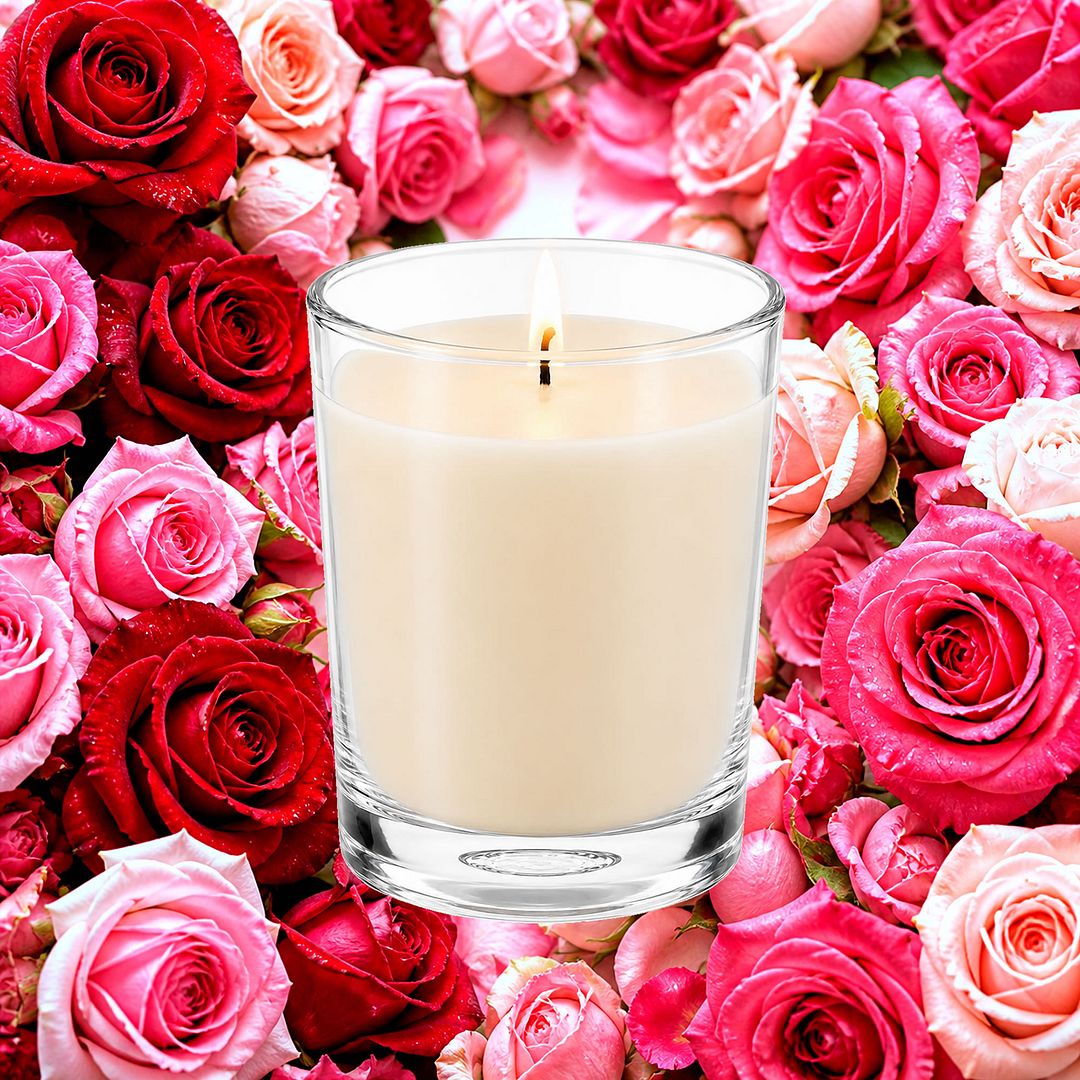 Fresh Roses Scented Votive Candles eco soy plant based – vegan, cruelty-free featuring soft fresh-cut roses, handmade in Australia.