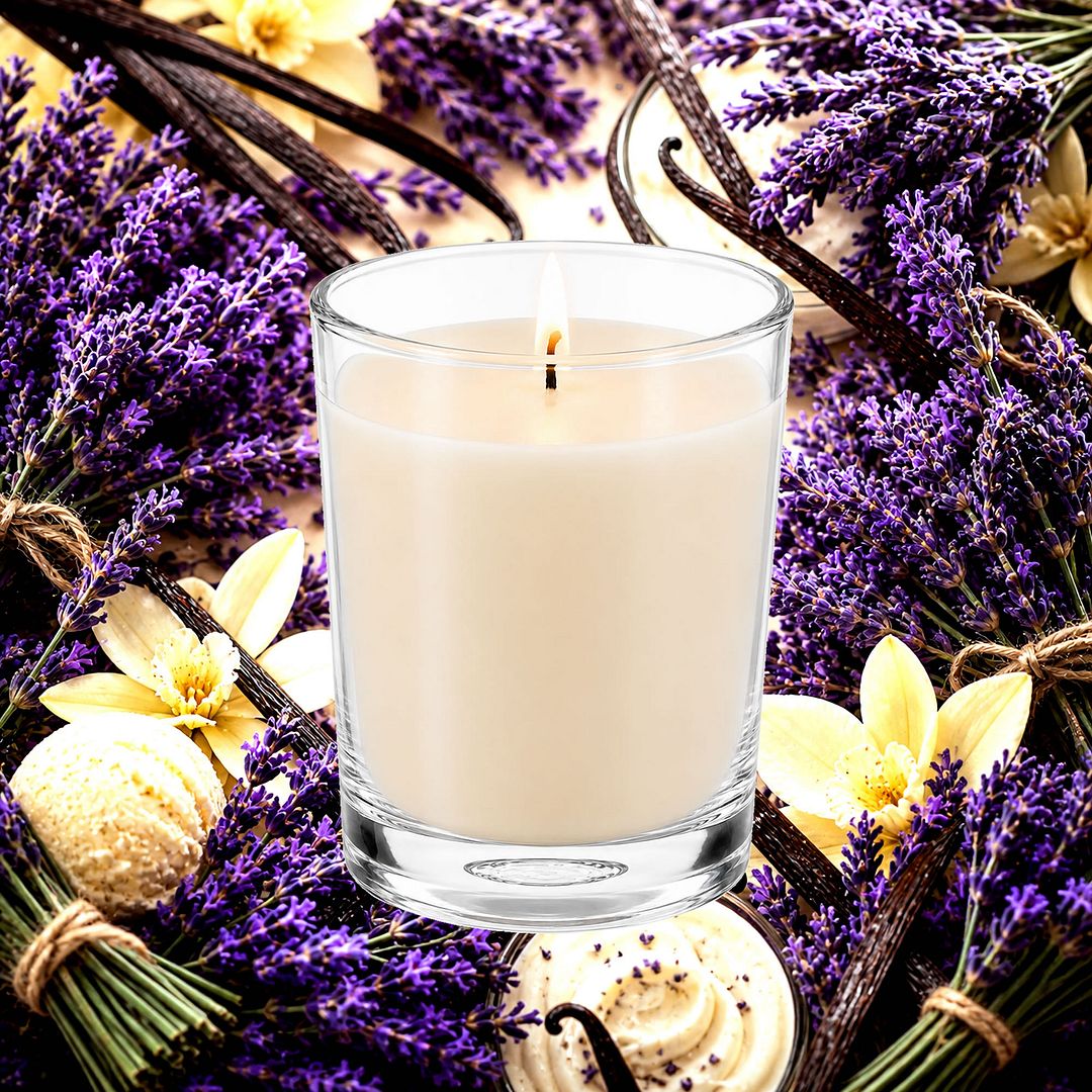 Lavender & Vanilla Scented Votive Candles eco soy plant based – vegan, cruelty-free featuring floral fresh lavender and creamy vanilla, handmade in Australia.