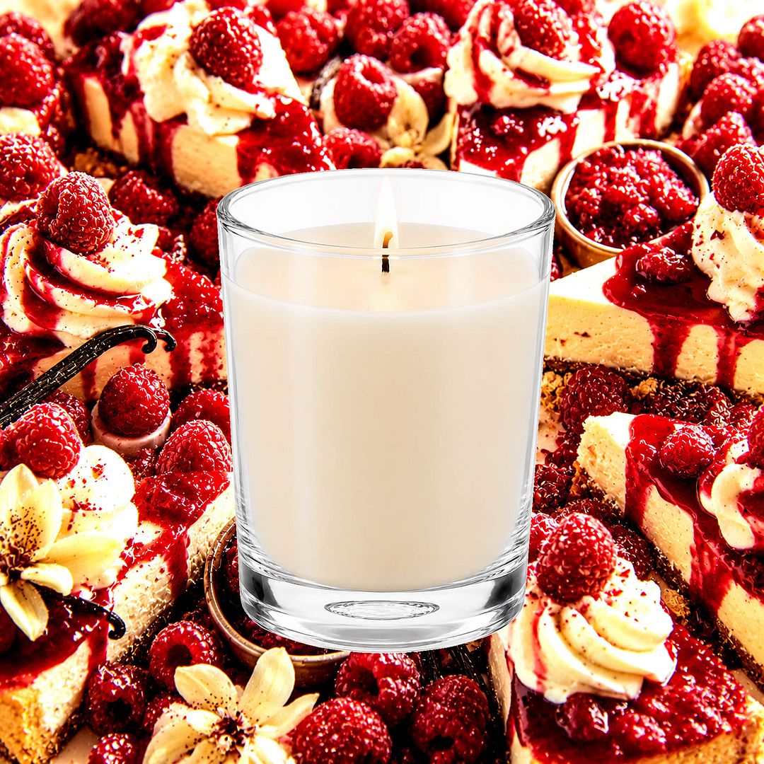 Raspberry Cheesecake Scented Votive Candles eco soy plant based – vegan, cruelty-free featuring creamy raspberry cheesecake dessert aroma, handmade in Australia.