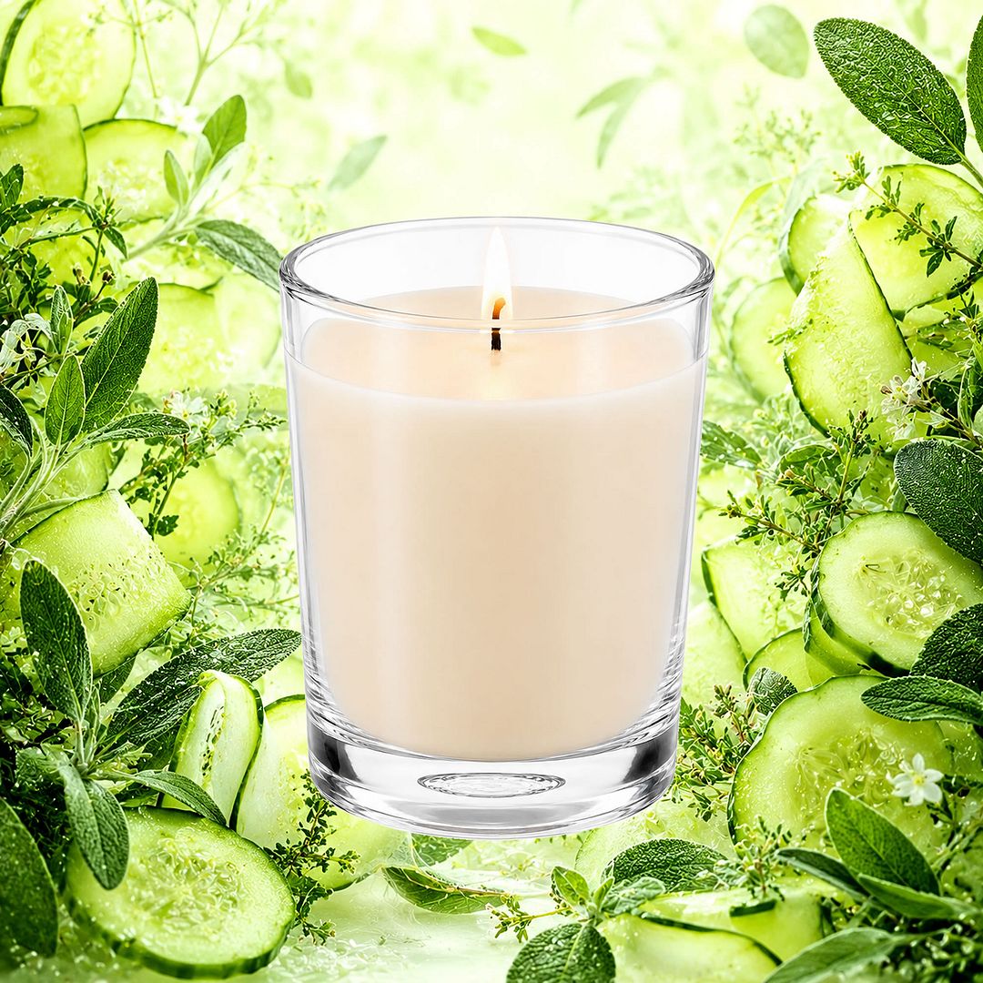 Cool Cucumber & Wild Sage Scented Votive Candles eco soy plant based – vegan, cruelty-free featuring crisp cucumber and earthy sage notes, handmade in Australia.